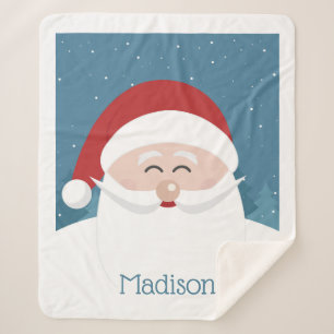 Cute Père Noël des couvertures de nom personnalisé