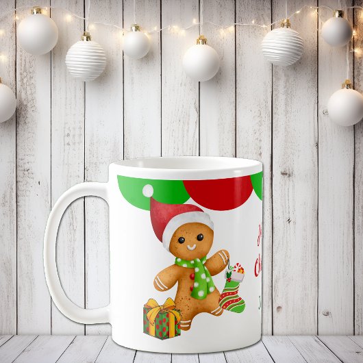 Cute Père Noël Gingerbread Man's Mug
