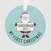 Cute Père Noël Mon premier Noël Nom personnalisé (devant)