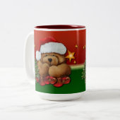 Cute Père Noël Ours Christmas Mug (Devant gauche)