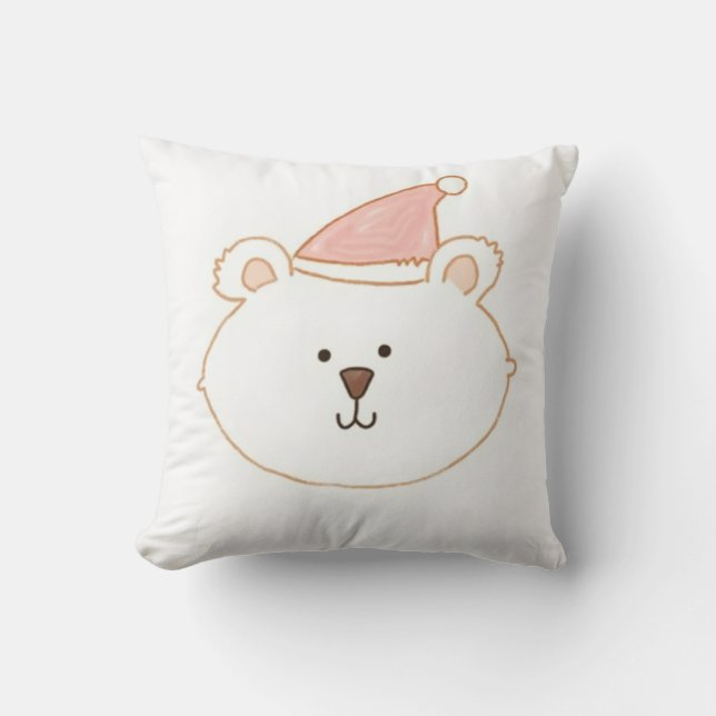 Cute père Noël ours coussin (Recto)