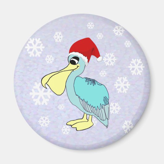 Cute Père Noël Pélican Magnets (Devant)