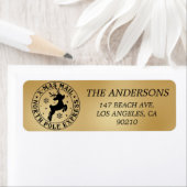 Cute Père Noël Seal Pôle Nord Étiquette approuvé (En situation)