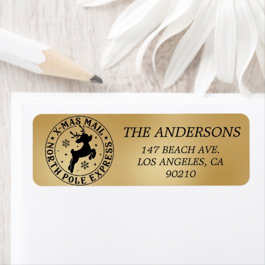 Cute Père Noël Seal Pôle Nord Étiquette approuvé (En situation)