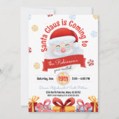 Cute Père Noël Thème Noël Invitation (Devant)