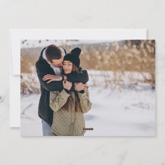 Cute perfect match roze retro Valentijn foto Feestdagenkaart (Achterkant)