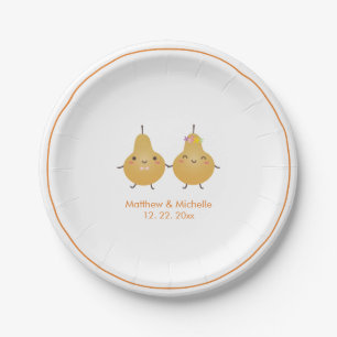 Cute Perfect Pear Perfect Pair Whimsical Wedding Papieren Bordje