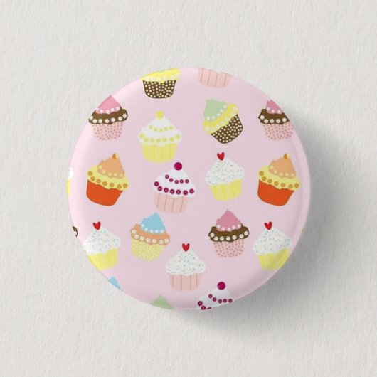 Cute Perfect Prachtige Roze Cupcake Ronde Button 3,2 Cm (Voorkant)