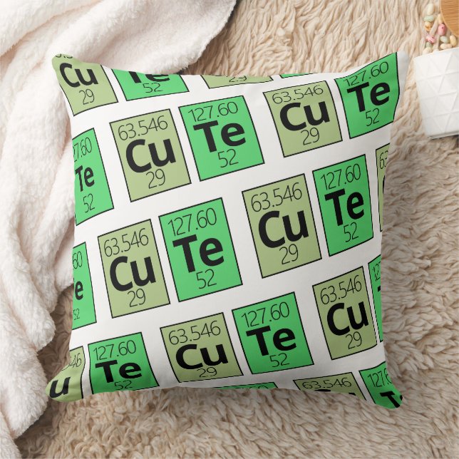 Cute Periodic Table Element Symbols Kussen (Deken)