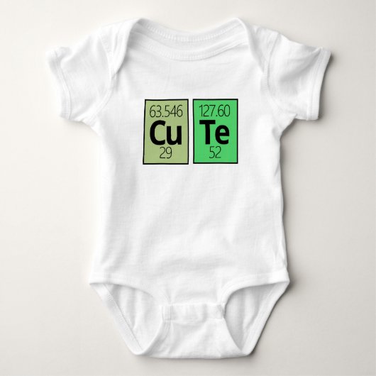 Cute Periodic Table Element Symbols Romper (Voorkant)