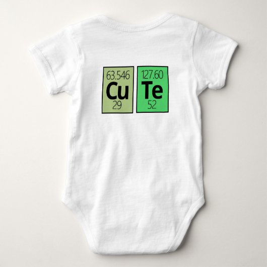 Cute Periodic Table Element Symbols Romper (Achterkant)