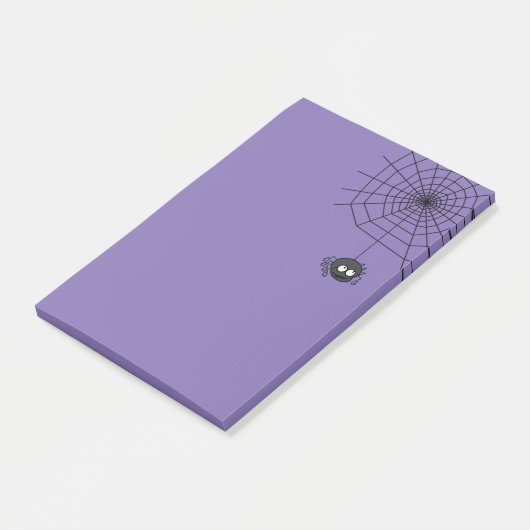 Cute Periwinkle Halloween Spiderweb Post its Post-it® Notes (Schuin)