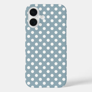 Cute Periwinkle Polka Dots Pattern iPhone 16 Hoesje
