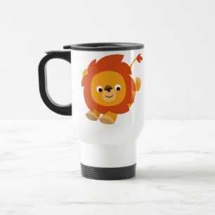 Cute Perky Cartoon Lion Commuter Mug