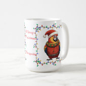 Cute perroquet Mug de Noël (Devant droit)