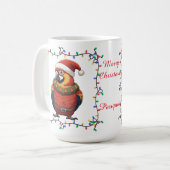 Cute perroquet Mug de Noël (Devant gauche)