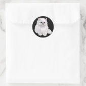 Cute Persian Cat Ronde Sticker (Tas)