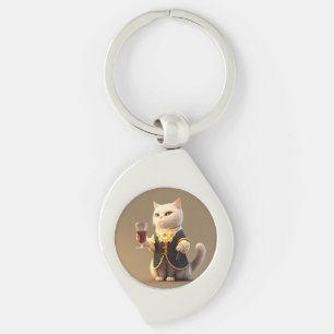 Cute Personal cat servant, grappig dienaar Kitten Sleutelhanger