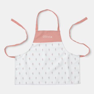 Cute Personalised Floral Botanical Pattern Apron Schort