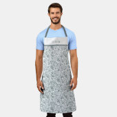 Cute Personalised Floral Botanical Pattern Apron Schort (Gedragen)