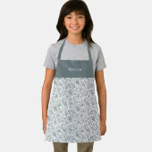 Cute Personalised Floral Botanical Pattern Apron Schort (Insitu)