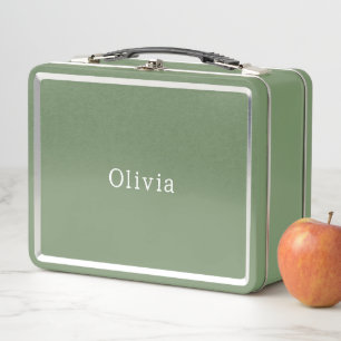 Cute Personalised Your Own Name Metal Lunchbox.