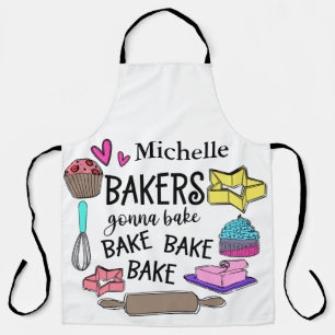Cute Personalized Bakers Gonna Bake Schort