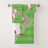 Cute Personalized Baseball Bad Handdoek (Insitu)