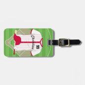 Cute Personalized Baseball Bagagelabel (Voorkant horizontaal)