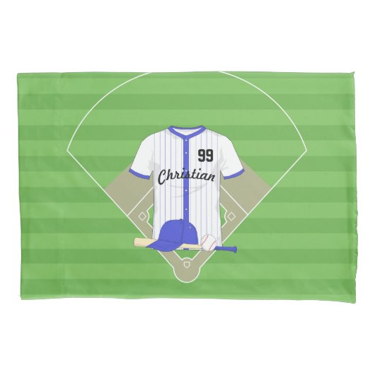 Cute Personalized Baseball Kussensloop (Voorkant)