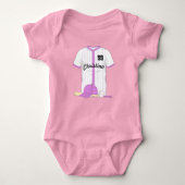 Cute Personalized Baseball Romper (Voorkant)