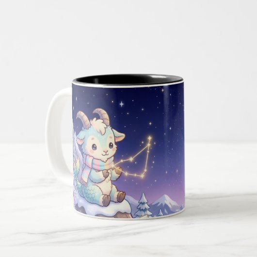 Cute Personalized Capricorn Zodiac Mug (Devant gauche)