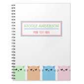 Cute Personalized Cat Notitieboek (Voorkant)