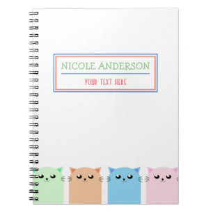 Cute Personalized Cat Notitieboek