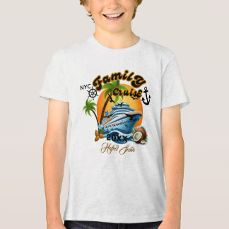 Cute Personalized Cruise Ship Family Trip Sunset T Tri-Blend Shirt