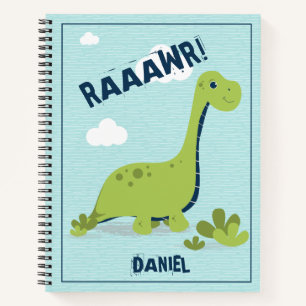 Cute Personalized Dinosaur Notitieboek