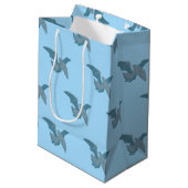 Cute Personalized Dinosaur the Party Medium Cadeauzakje (Achterkant Gekanteld)