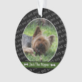Cute Personalized Dog Bone Ewn Dog Photo Ornament (voorkant)