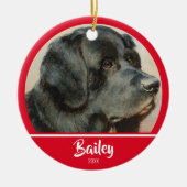 Cute Personalized Dog Photo Keramisch Ornament (Voorkant)