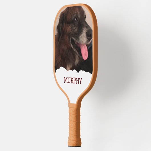 Cute Personalized Dog Photo Pickleball Paddle (Links)