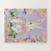 Cute Personalized Easter Bunny Puzzle Legpuzzel (Horizontaal)