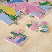 Cute Personalized Easter Bunny Puzzle Legpuzzel (Zijkant)
