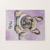 Cute Personalized French Bulldog Legpuzzel (Horizontaal)