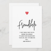 Cute Personalized Friendship Feestdagenkaart (Voorkant / Achterkant)