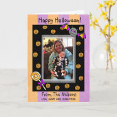 Cute Personalized Halloween Kaart (Gele Bloem)