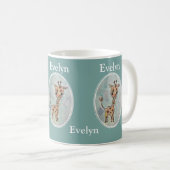 Cute Personalized Hand Painted Boho Giraffe Koffiemok (Voorkant rechts)