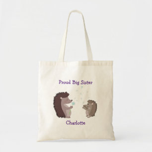 Cute Personalized Hedegel Sibling Tote Bag