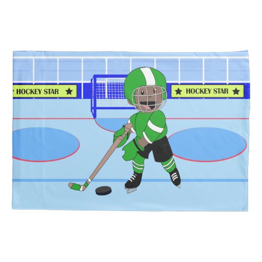 Cute Personalized Ice Hockey star Kussensloop (Achterkant)