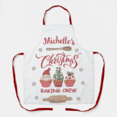 Cute Personalized Kerstbaking Crew Schort (Voorkant)
