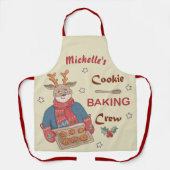 Cute Personalized Kerstbaking Crew Schort (Voorkant)